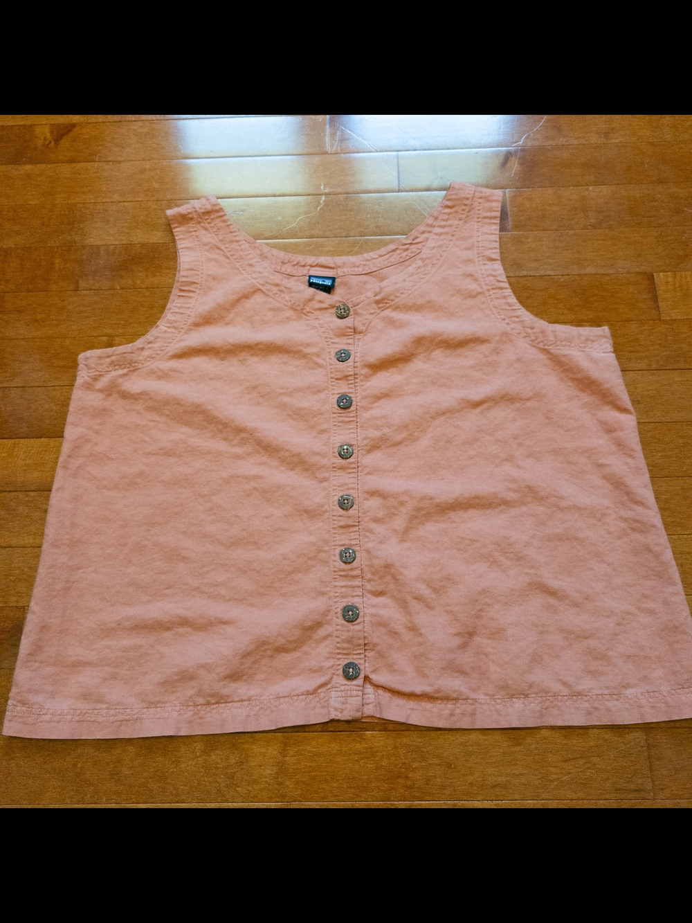 Patagonia Peach Button-Front Tank Top